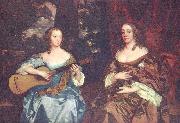 Sir Peter Lely Zwei Damen der Familie Lake oil painting artist